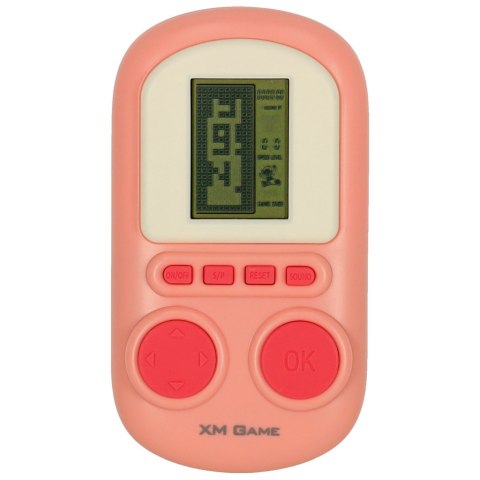Gra elektroniczna zręcznościowa mini konsola przenośna kieszonkowa różowa