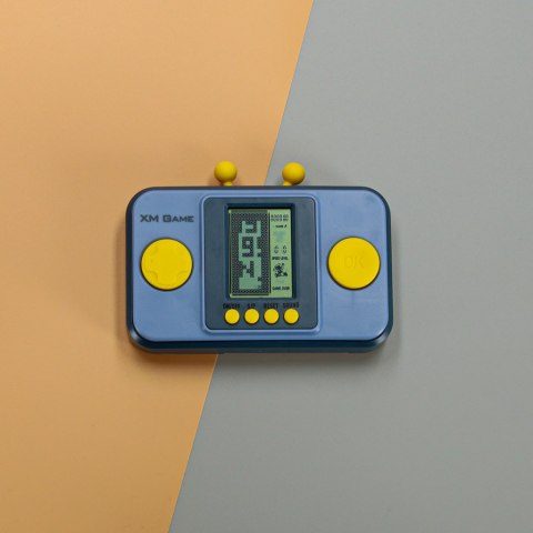 Gra zręcznościowa elektroniczna konsola retro gierka przenośna kieszonkowa niebieska