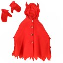 Kostium strój karnawałowy przebranie czerwona peleryna r. S 100-110