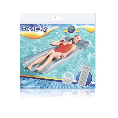 Materac dmuchany plażowy do pływania na basen wodę BESTWAY 44013 szary 90kg 183cm