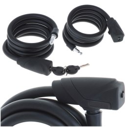 Zapięcie do roweru RALLEX zabezpieczenie rowerowe blokada linka spirala na klucz 150 cm