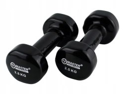 Hantelki Żeliwne Pokryte Winylem 2,5 kg x2 MASTER SPORT s.r.o.