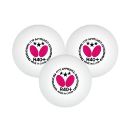 Piłeczki do Tenisa Stołowego BUTTERFLY *** Białe - 3 szt. Butterfly