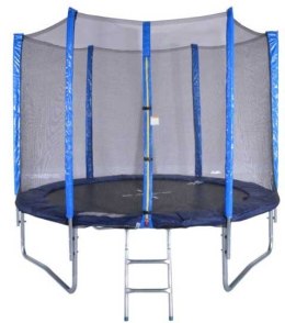 Trampolina Ogrodowa Czarno-Niebieska z Siatką 250 cm SPARTAN GmbH