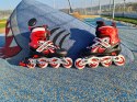 Rolki dla Dzieci Dziecięce Regulowane Czerwone Solidne KUBISPORT r. 35-38