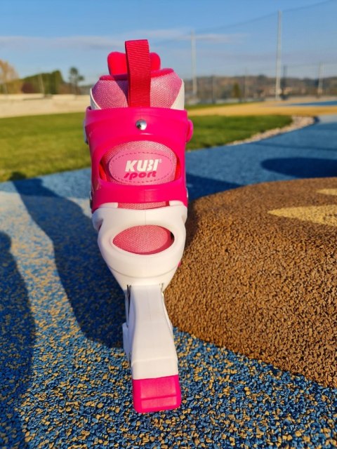 Rolki dla Dzieci Dziecięce Regulowane Różowe Solidne KUBISPORT r. 39-42