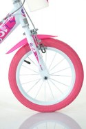 Rowerek Rower Dziecięcy dla Dzieci Dziewczynki z Bocznymi Kółkami DINO 14"