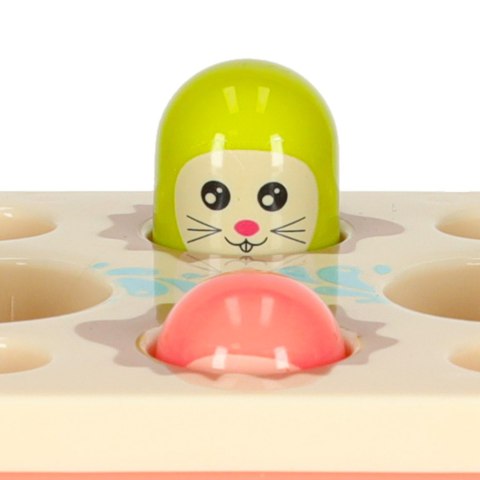 Zabawka sensoryczna wbijak dla niemowląt 8w1 Bibi-inn niebieska