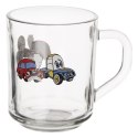 Kubek Szklany dla Dziecka AUTO 230 ml ORION z Uchem do Zmywarki