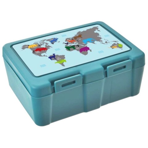 Pojemnik Lunchbox Dzielony Zestaw Sztućce 1 L ORION z Klipsami 18 x 14 cm
