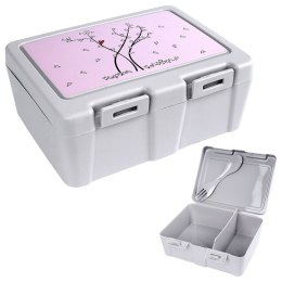 Pojemnik Lunchbox Dzielony Zestaw Sztućce 1 L ORION z Klipsami 18 x 14 cm