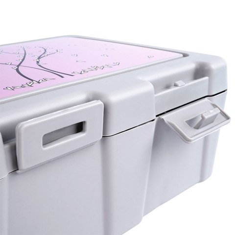 Pojemnik Lunchbox Dzielony Zestaw Sztućce 1 L ORION z Klipsami 18 x 14 cm