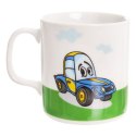 Zestaw Śniadaniowy 3 el. ORION Porcelanowy Dziecięcy Kubek Talerz Auto