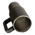 Kubek termiczny ze słomką i uchwytem termos 1200ml czarny