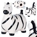 Skarbonka Ceramiczna Zebra na Prezent dla Dzieci Dorosłych VILDE 10,5x17 cm