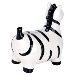 Skarbonka Ceramiczna Zebra na Prezent dla Dzieci Dorosłych VILDE 10,5x17 cm