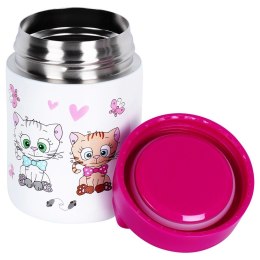 Termos Obiadowy na Jedzenie Stalowy dla Dzieci Dziecięcy Kotki ORION 450ml