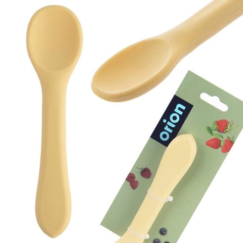 Łyżeczka Dziecięca Silikonowa Żółta 14 x 3,5 cm do Zmywarki ORION