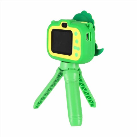 Aparat fotograficzny cyfrowy dla dzieci na statywie dinozaur zielony 8GB