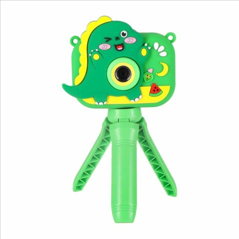 Aparat fotograficzny cyfrowy dla dzieci na statywie dinozaur zielony 8GB