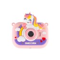 Aparat fotograficzny cyfrowy dla dzieci na statywie jednorożec różowy 8GB