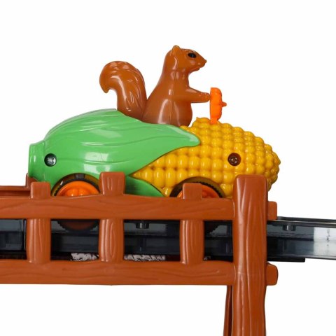 Klocki magnetyczne tor wyścigowy samochodowy 1 pojazd świecący 153 elementy