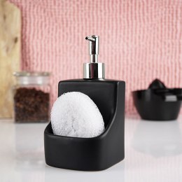 Dozownik do Naczyń Ceramiczny VILDE 350 ml z Miejscem na Gąbkę Czarny Mat Grupa Orion Sp. z o.o.