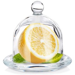 Pojemnik na Cytrynę Szklany z Kloszem 9,5 x 9,5 cm VILDE Przezroczysty Grupa Orion Sp. z o.o.