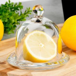 Pojemnik na Cytrynę Szklany z Kloszem 9,5 x 9,5 cm VILDE Przezroczysty Grupa Orion Sp. z o.o.