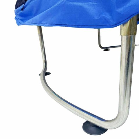 Trampolina dla dzieci ogrodowa siatka piłki koszykówka 155cm niebieska