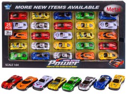 Zestaw Samochodów, Metalowe Autka Resoraki 25 Sztuk