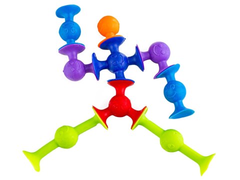 Klocki Konstrukcyjne, Kolorowe Przyssawki, Wesołe Buźki 39 Sztuk