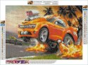 Haft Diamentowy, Obraz, Mozaika Diamentowa Diamond Painting, OGNISTE CAMARO 40x30cm SAMOCHÓD AUTO