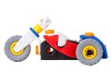 Klocki Elastyczne, Konstrukcyjne 40 El. Motocykl, Trójkołowy Pojazd Do Rozkręcania I Skręcania 2w1