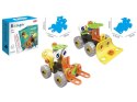Klocki Elastyczne, Konstrukcyjne 53 El. Pojazdy Budowlane, Wózek Widłowy, Spychacz Do Rozkręcania I Skręcania 2w1