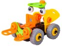 Klocki Elastyczne, Konstrukcyjne 53 El. Pojazdy Budowlane, Wózek Widłowy, Spychacz Do Rozkręcania I Skręcania 2w1