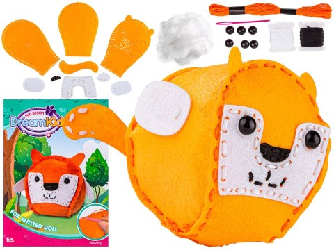 Kreatywny Zestaw Wyszywanka, Maskotka, Pluszak Do Szycia Zwierzęta Leśne LISEK