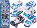 Metalowe Pojazdy Uprzywilejowane, Auta, Resoraki 6 Sztuk Zestaw 1:64 POGOTOWIE, AMBULANS