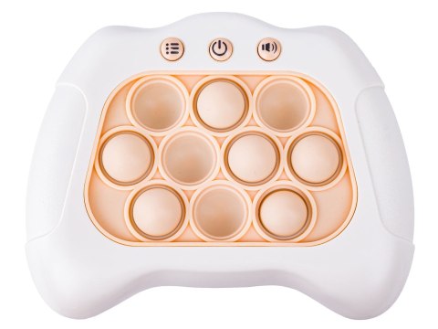 Zabawka Gra Elektroniczna Antystresowa Pop IT Sensoryczna, Wypychanka, Pad, Kontroler BIAŁY