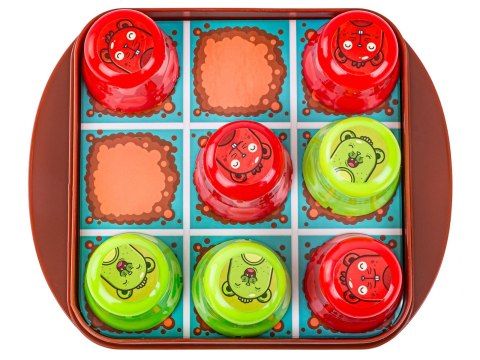 Edukacyjna Gra Logiczna "MOLE MAZE" 2w1 SZYBKIE KUBECZKI, Kółko Krzyżyk, Karty