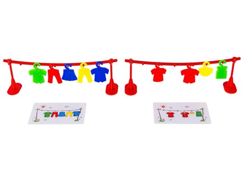 Edukacyjna gra na refleks "Poker Clothes Game", Układanka Ułóż Pranie Ubrania