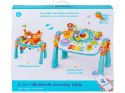 Multifunkcyjny Edukacyjny Stolik 2w1 Pianinko Ciuchcia Mikrofon Klocki Bluetooth Akumulator