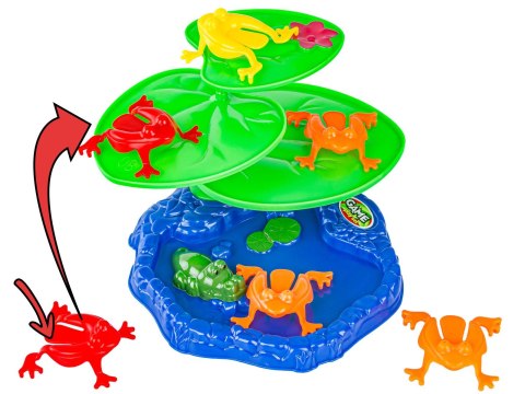 Wesoła Gra Zręcznościowa - SKACZĄCE ŻABKI "Jumping frog" Pchełki