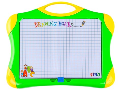 Wielofunkcyjna tablica magnetyczna 2w1, Pisak, Magnesy - literki, cyferki