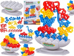 Zręcznościowa Gra Rodzinna, Balansująca Wieża Klocki Zwierzątka Kolorowa Układanka