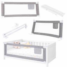 Barierka do łóżka ochronna zabezpieczenie blokada osłona 160cm szara