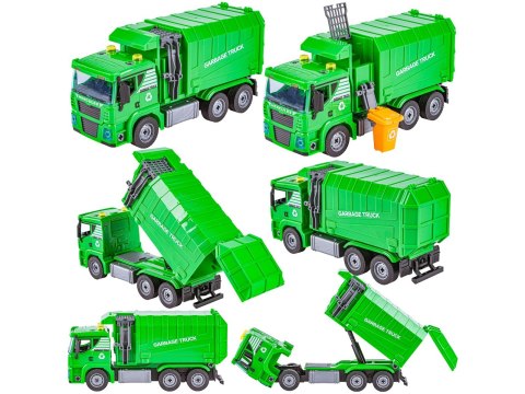 Ciężarówka Auto Samochód ŚMIECIARKA Do Rozkręcania W Walizce + Kosz Na Śmieci