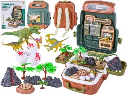 Duży Zestaw Dinozaurów W Plecaku Figurki W Walizce DINOZAURY Wulkan Akcesoria 30 El.