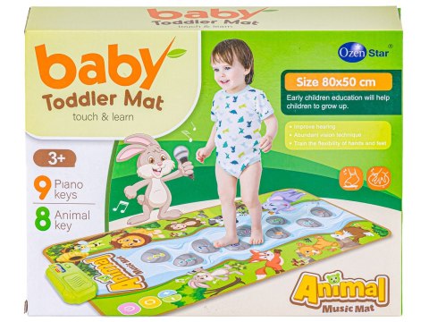 Edukacyjna Muzyczna Mata Sensoryczna Dla Dzieci ZWIERZĘTA