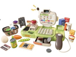 Edukacyjna sklepowa kasa fiskalna 30 El. Waga Kalkulator Czytnik Kodów Akcesoria